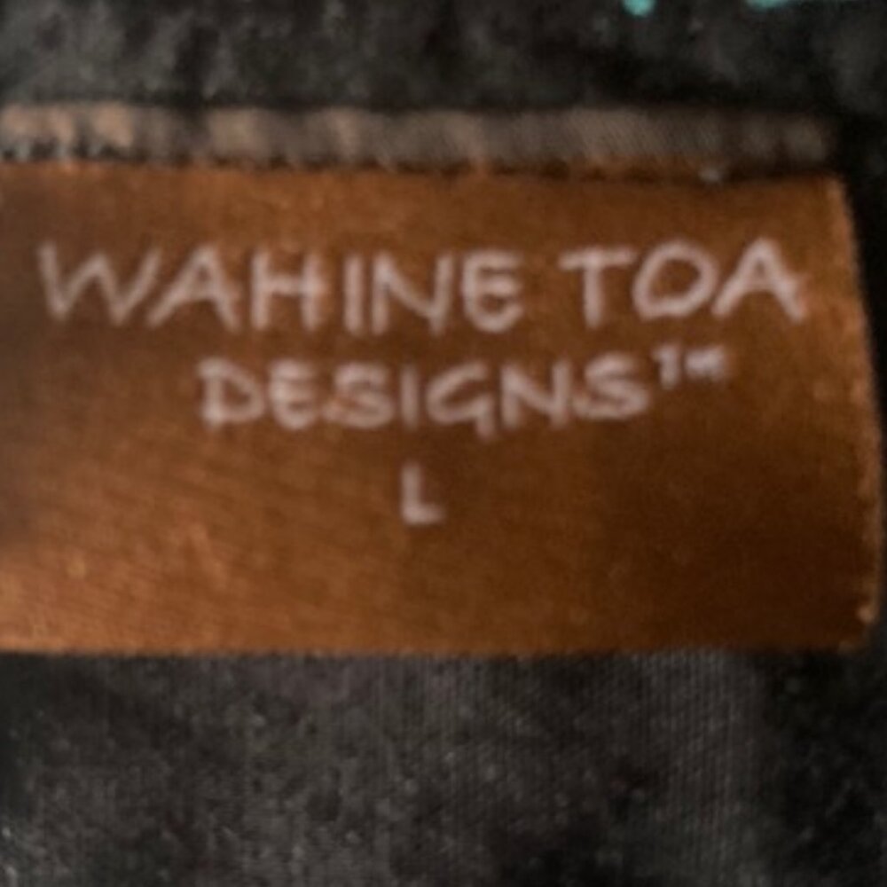 WAHINE TOA HAWAIIAN OCTOPUS-TAKO DRESS ALOHA MADE RESORT WEAR BLK/WHT/BL LOVELY - Picture 9 of 15
